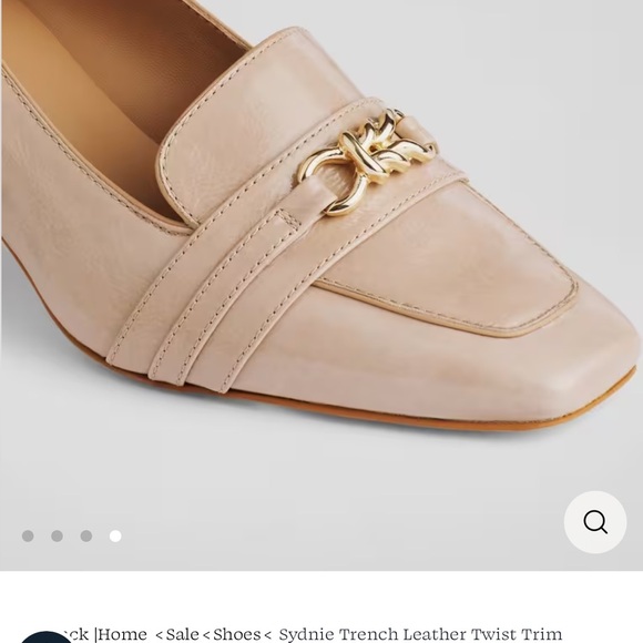 LK Bennett Cream Chain Detail Loafers - Picture 1 of 7